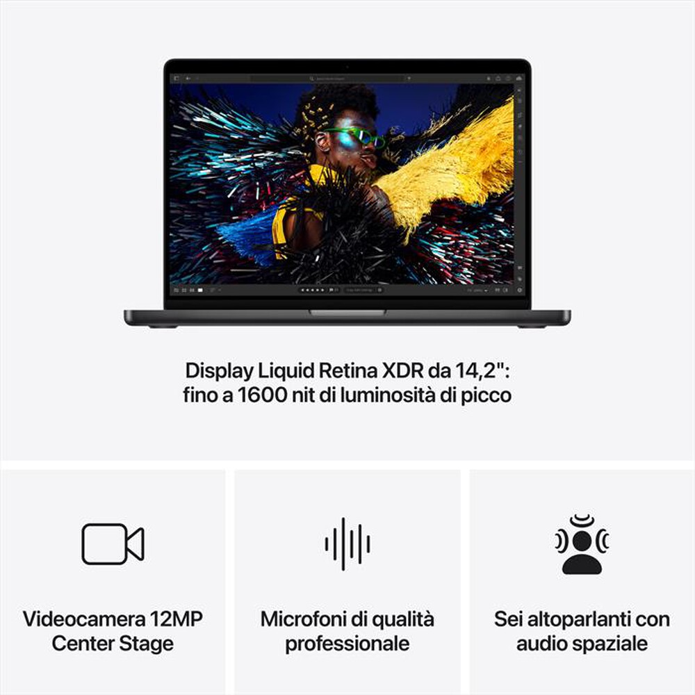 "APPLE - MacBook Pro 14'' M4 Max Core 14 CPU 32 GPU 1TB-Nero siderale"
