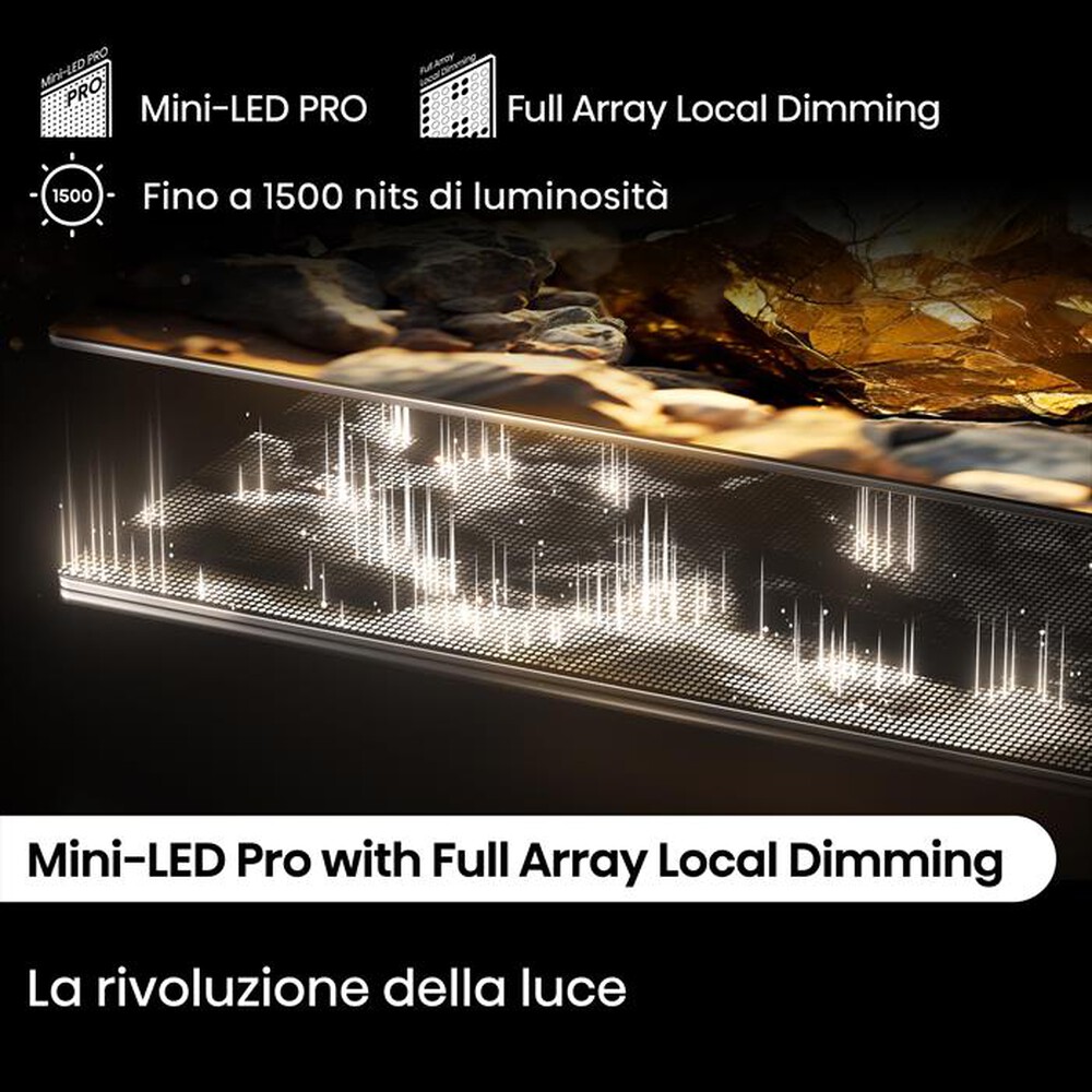 "HISENSE - Smart TV MINI LED UHD 4K 75\" 75U79NQ-Metallo - Grigio Carbone"